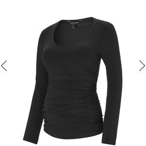 Isabella Oliver Maternity Long Sleeve Jersey Top - Black